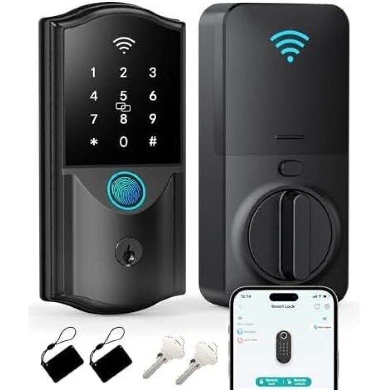 WiFi Smart Lock with Fingerprint, Password, and App Control – 50% OFF