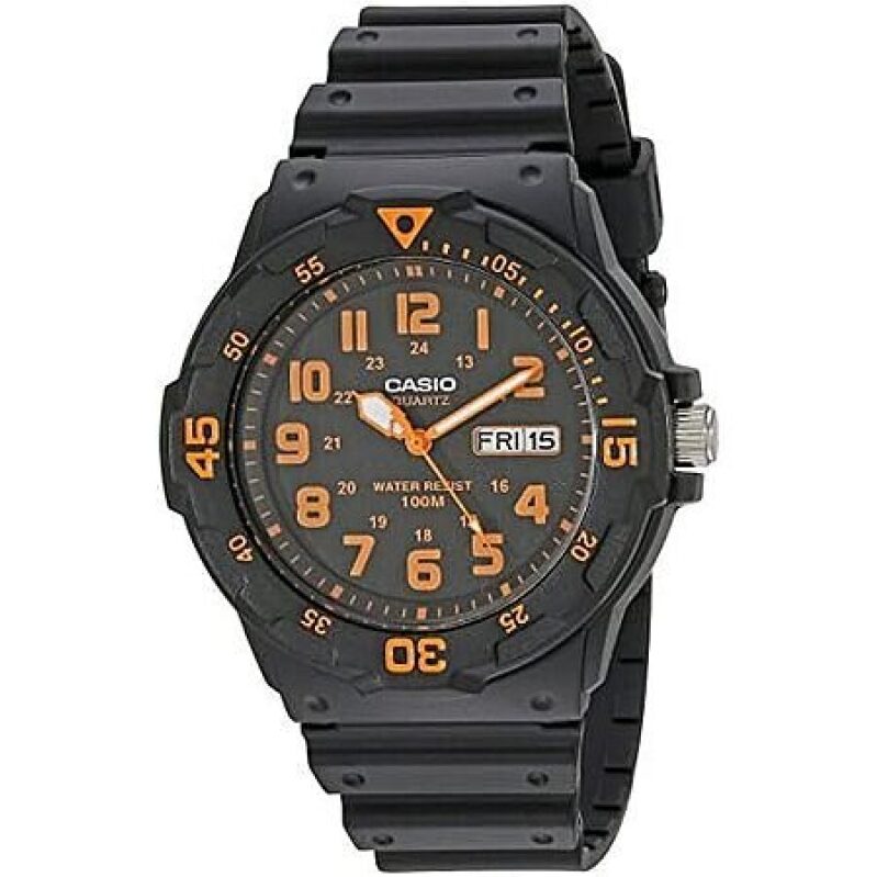 Casio MRW200H-4BV Dive Watch - 45mm Black/Orange
