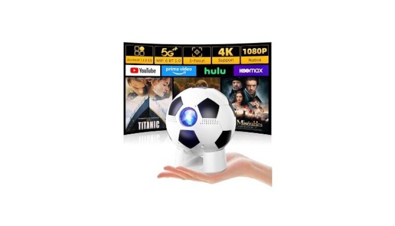 Soccer Fan's Ultimate 1080P Native Projector with Built-in Apps and Wi-Fi 6