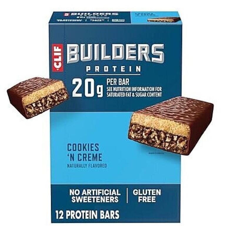 12-Pack CLIF Builders Protein Bars (Cookies 'n Creme) - Unbeatable Deal