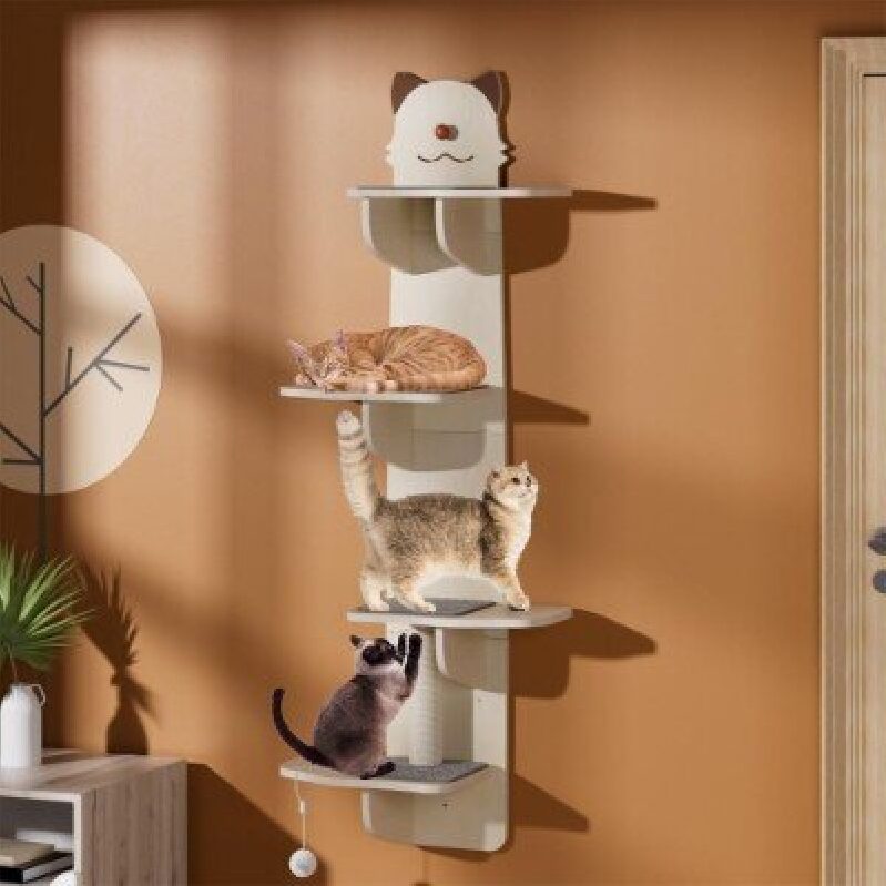 Multi-Tier Cat Wall Shelf - Perfect for Multiple Cats
