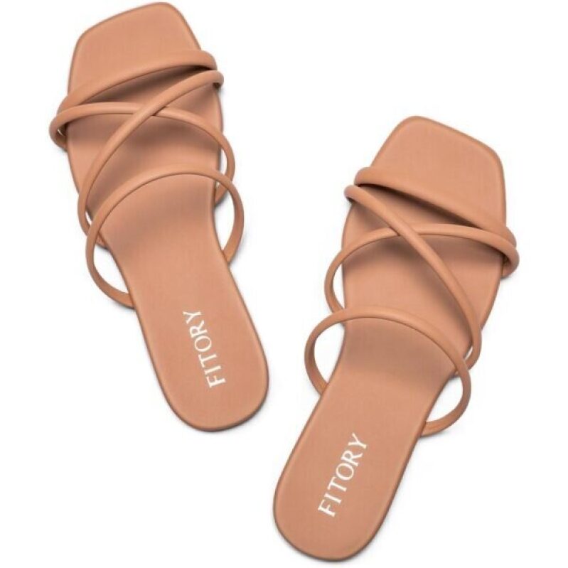 FITORY Women's Chic Cross-Strap Slide Sandals - Perfect for Summer