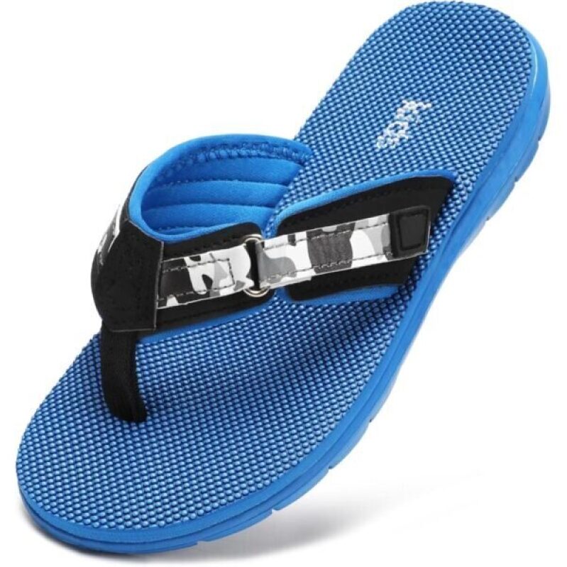 STQ Kids Flip Flops - Durable, Adjustable, Comfortable Summer Sandals for Boys