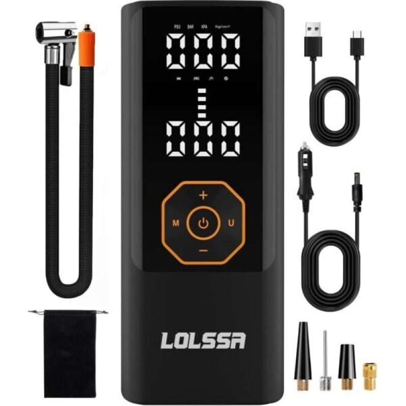 Portable Electric Tire Inflator Air Compressor for Car, Motorcycle, Bike, Ball