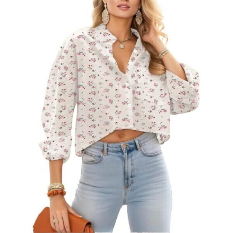 JINKESI Women's Floral Print Button Down Shirts & Blouses - 50% Off