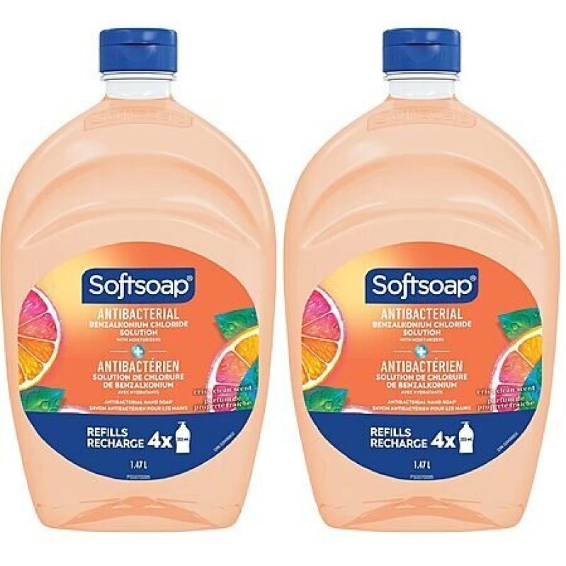 2-Pack 50-Oz Softsoap Antibacterial Liquid Hand Soap Refills (Crisp Clean) - Great Deal