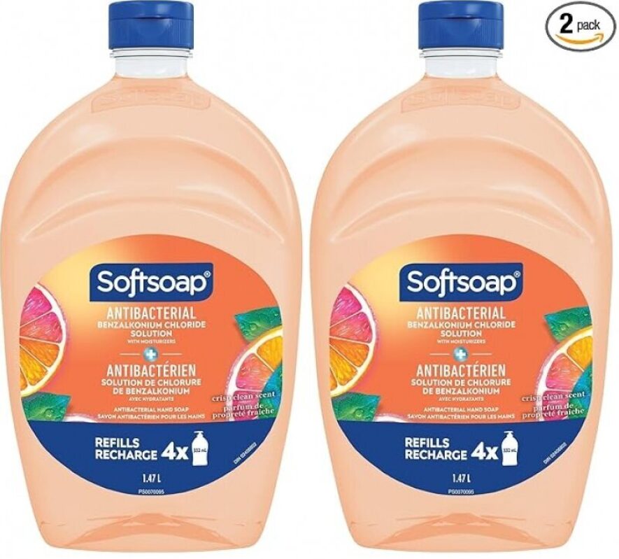 Softsoap Antibacterial Hand Soap Refill, Pack of 2 - Crisp Clean Scent