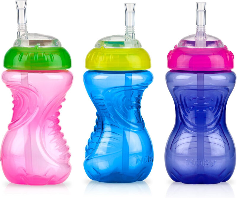Nuby Infant Sipper Cups - 3 Pack, Perfect for Toddlers