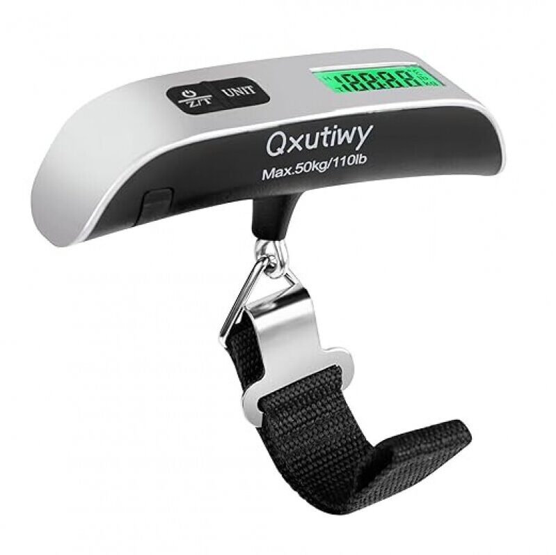 Portable Digital Luggage Scale with LED Display and Temperature Sensor