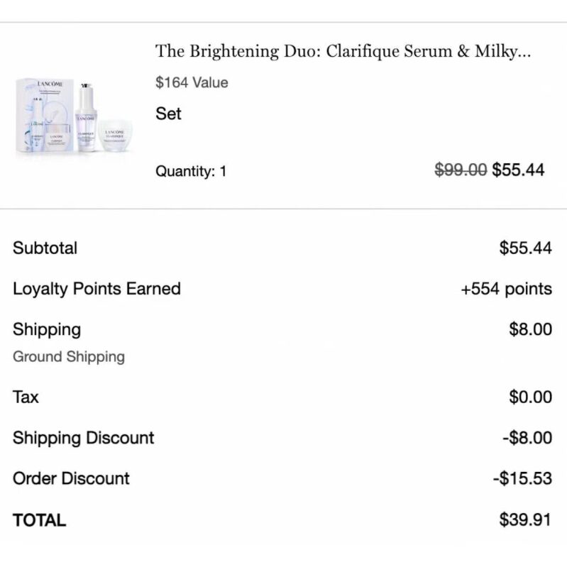 Lancôme Clarifique Brightening Duo Set - $39.91