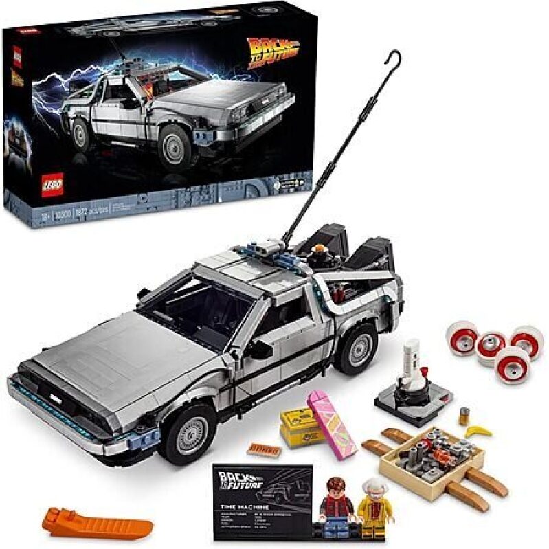 1872-Piece LEGO Icons Back to the Future Time Machine Building Set - Iconic Trilogy Tribute
