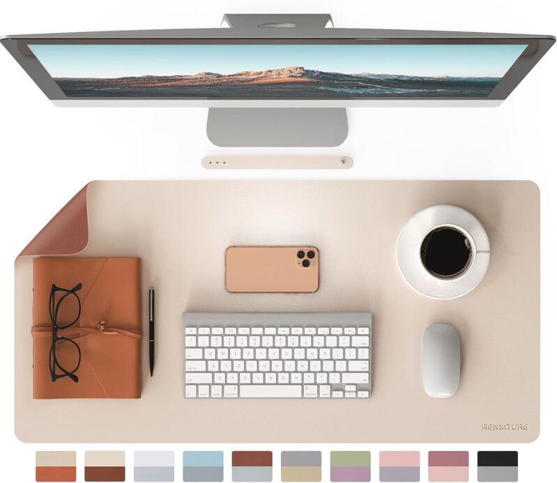 Double-Sided Dual-Color Leather Desk Pad - Prime Exclusive