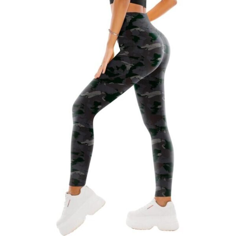 SINOPHANT High Waisted Leggings for Women – Camo Full Length Capri Buttery Soft Yoga Pants for Workout Athletic