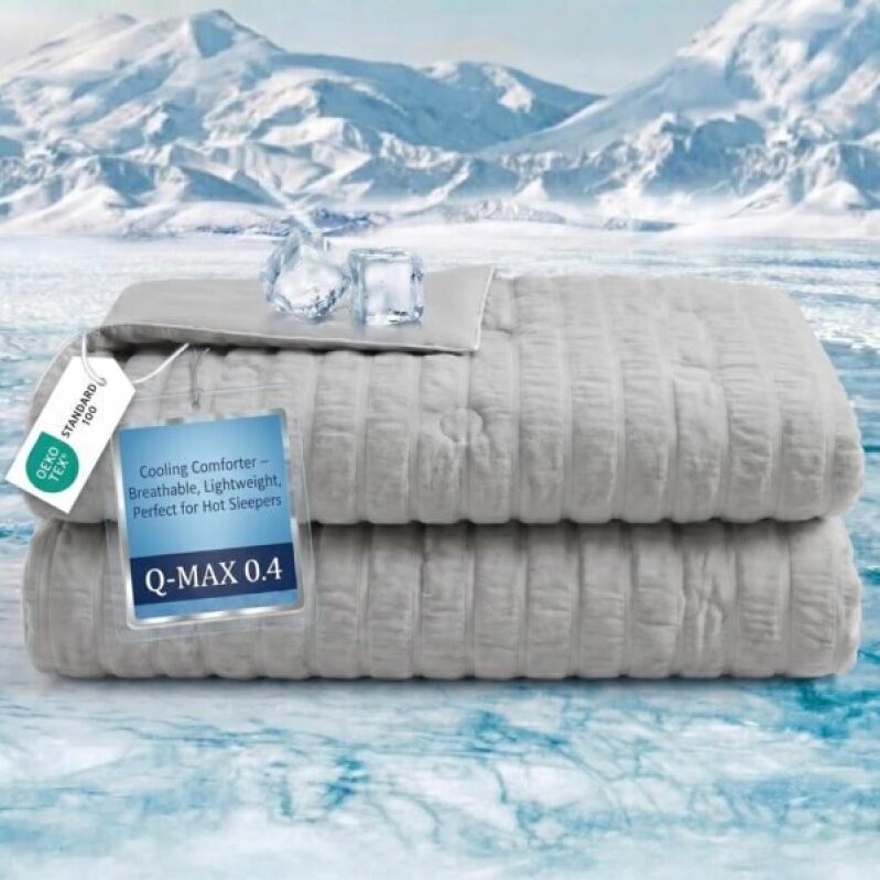Dual-Sided Seersucker Cooling Comforter - Perfect for Hot Sleepers