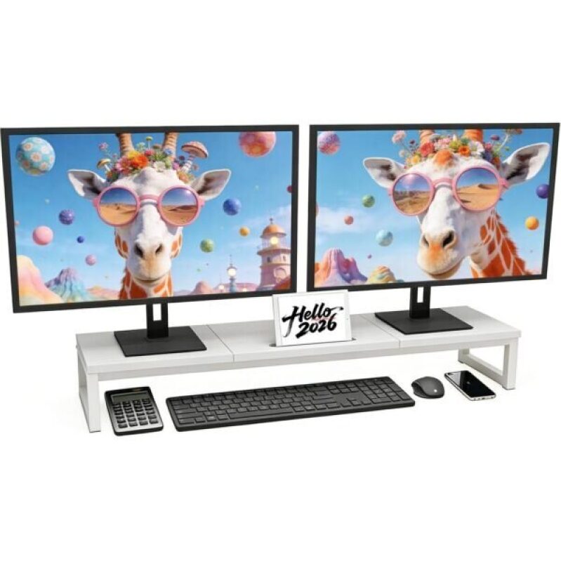 huacz Dual Monitor Stand Riser - Enhance Your Workspace with Dual Monitor Setup