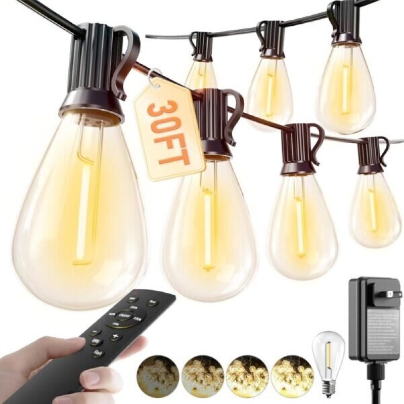 LuckyStyle 30FT LED Outdoor String Lights - 50% Off