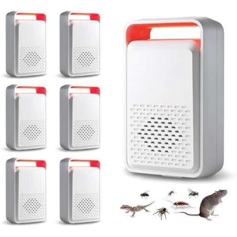 Ultrasonic Pest Repeller (6-Pack) - Effective Rodent & Insect Control