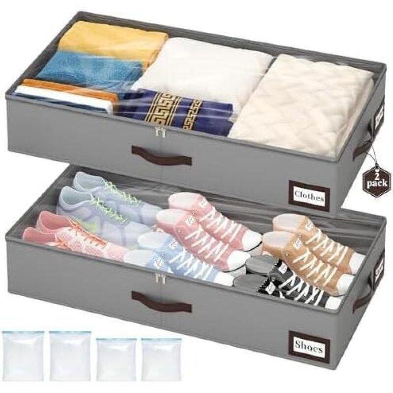 Under Bed Storage Boxes with Compression Bags - 59% Off