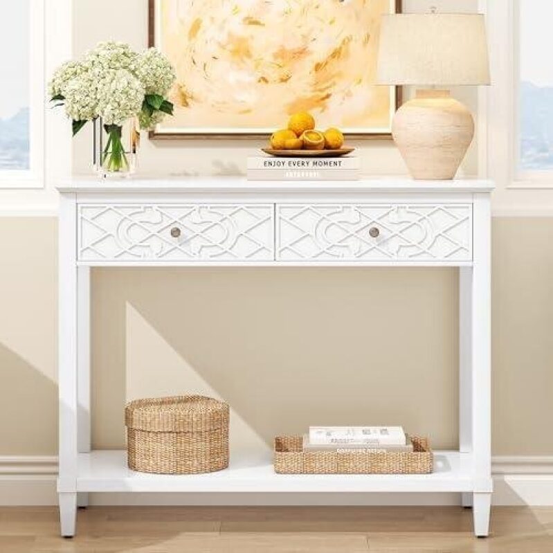 40” Console Table with Drawers - Stylish and Functional Home Decor