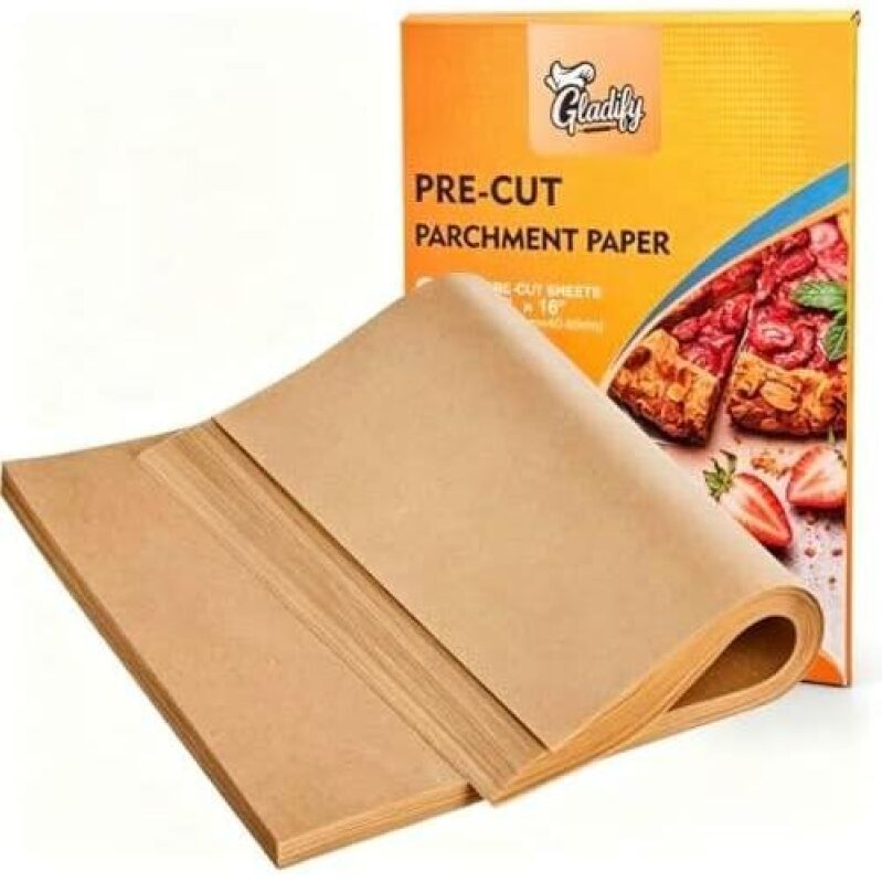 50% OFF Gladify Pre-Cut Parchment Paper - Perfect for Air Fryers and Ovens
