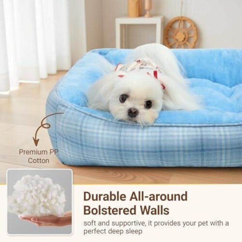 Rectangle Pet Bed for Small to Medium Cats and Dogs - Orthopedic Support
