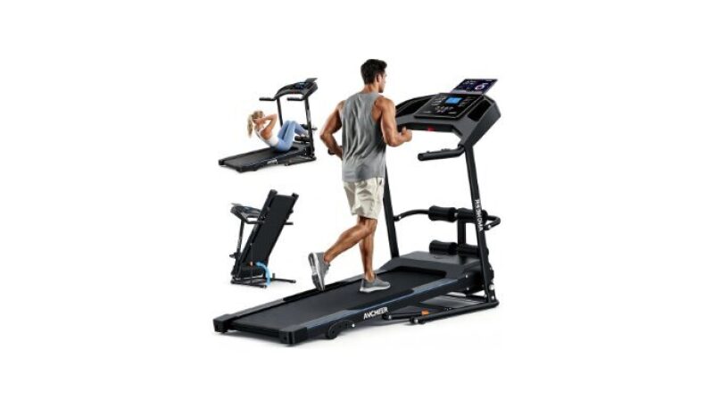 Multifunctional Folding Treadmill with Sit-Up & Incline