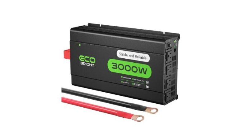 EcoBright 3000W Power Inverter: Reliable DC 12V to AC 110V Converter for Home and Vehicles