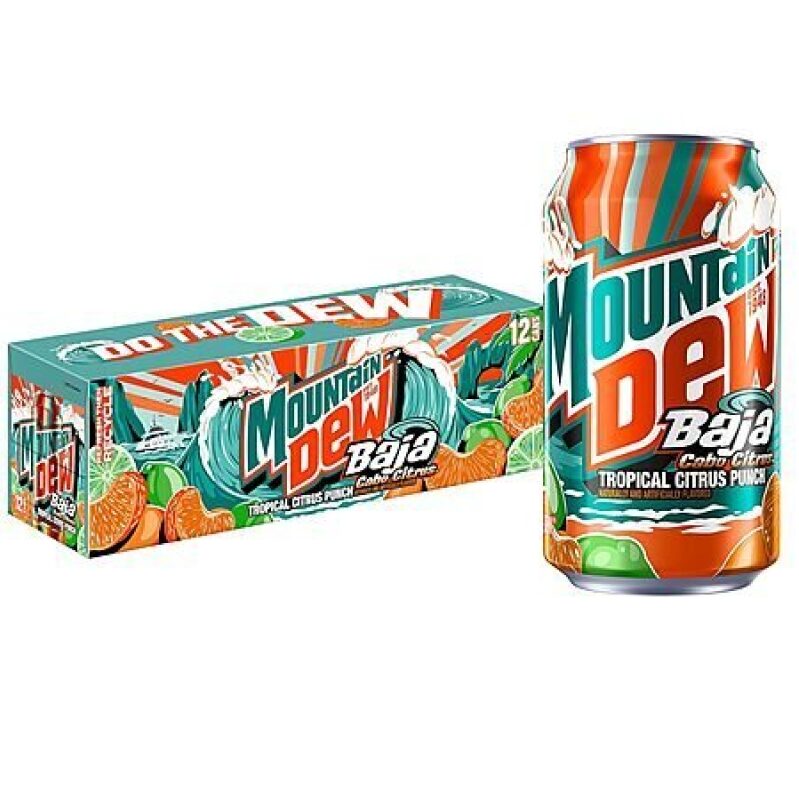 12-Pack 12-Oz Mountain Dew Baja Cabo Citrus Soda