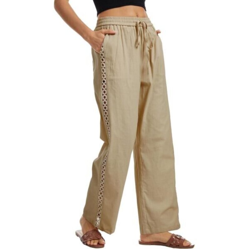 Wide Leg Linen Pants for Women - 50% Off