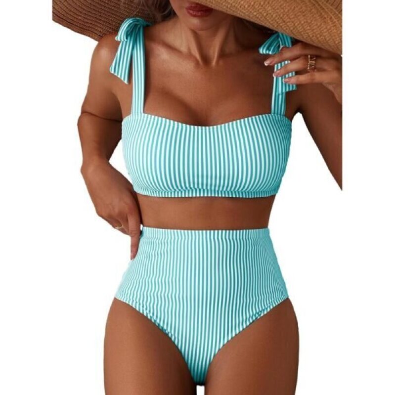 Stylish Striped Bikini Set - Affordable Beachwear