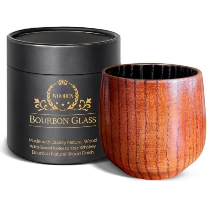 Charred Wooden Bourbon Glass - Perfect for Whiskey Lovers