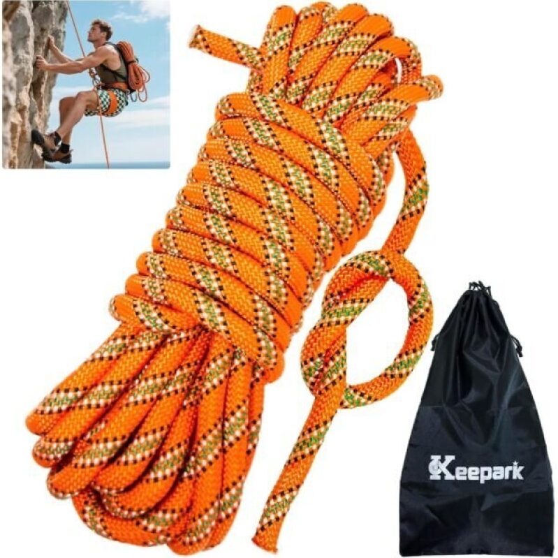 10.5mm Static Climbing Rope - 32ft, Heavy-Duty for Adults and Kids