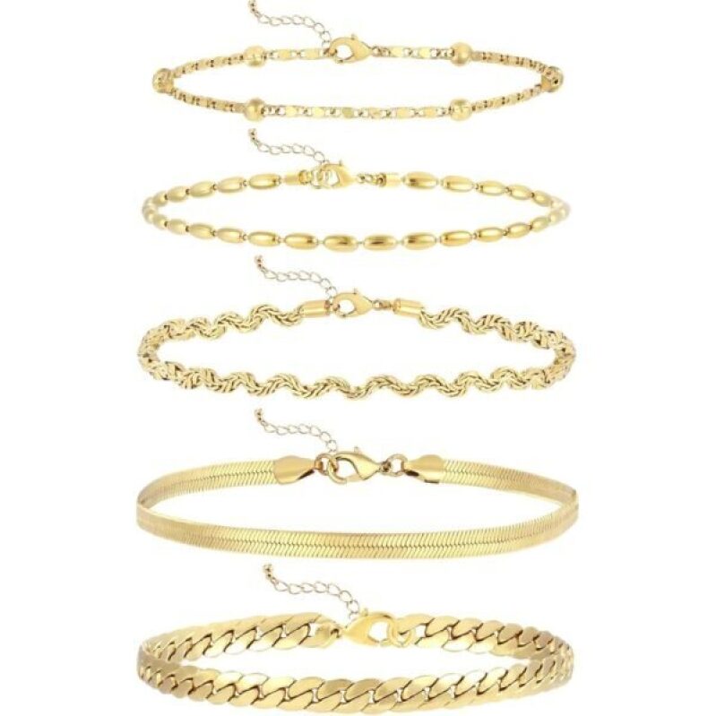 Elegant 14K Gold-Plated Bracelets for Women - 44% Discount