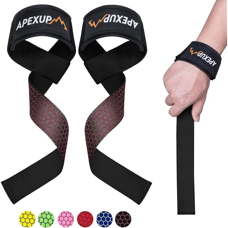 APEXUP Lifting Wrist Straps for Weightlifting - Durable and Comfortable