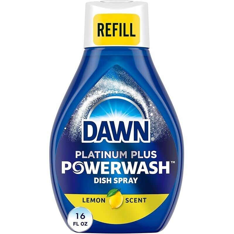 Dawn Platinum Plus Powerwash Dish Spray, Lemon Scent 16oz - Powerful Grease Fighter