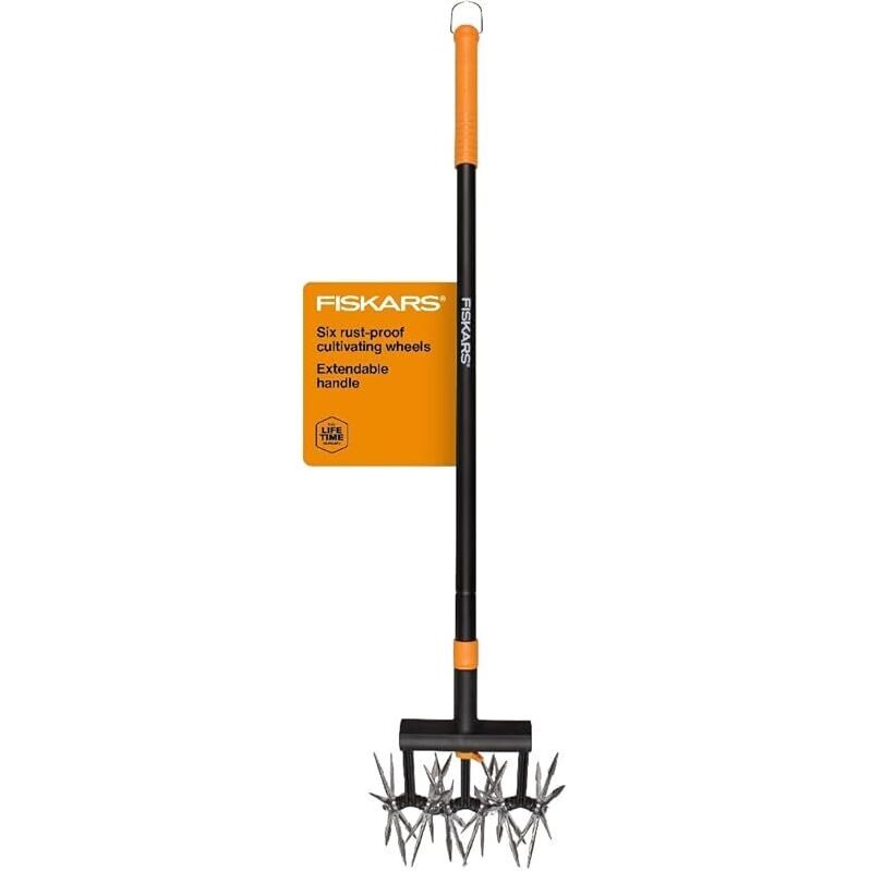 Fiskars Telescoping Rotary Cultivator - Extends from 40 to 60 Inches