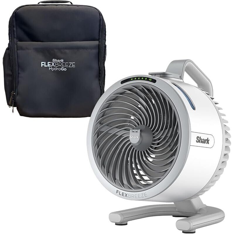 Shark FlexBreeze HydroGo Fan - Portable Cooling with Misting