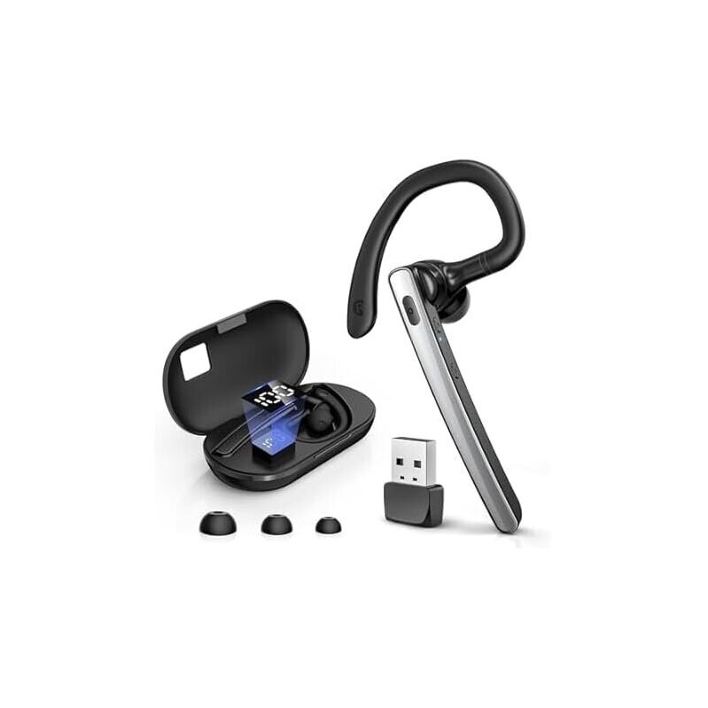 TERUNSOUl Bluetooth Wireless Headset V5.3 - Long Battery Life & Multipoint Connectivity