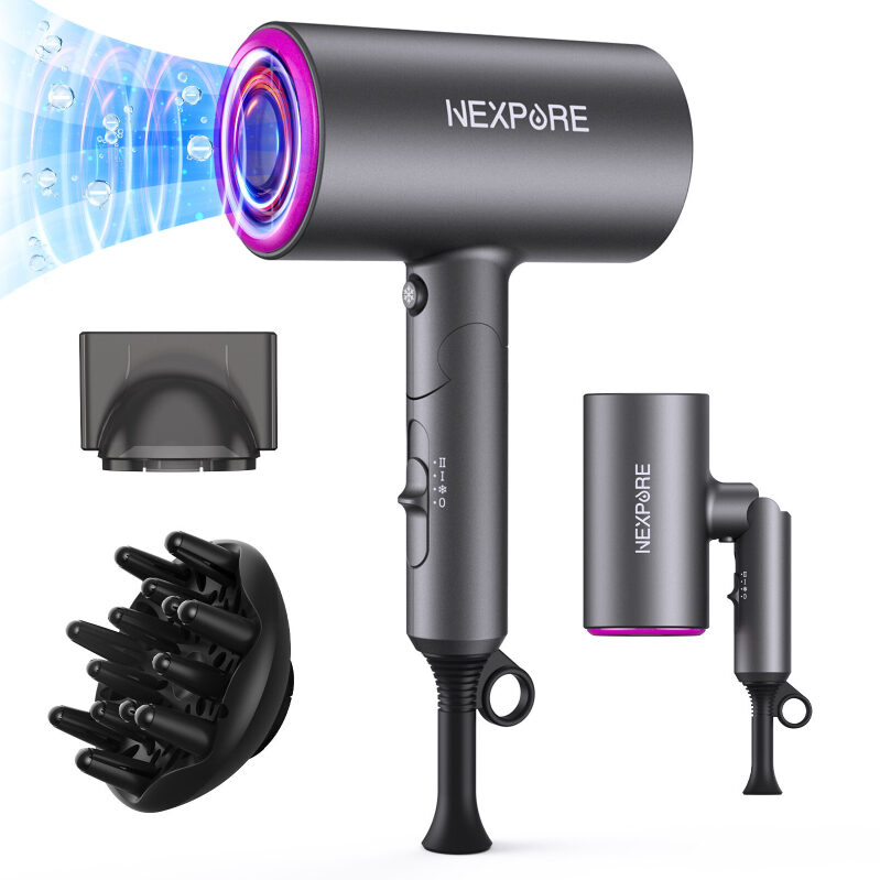 NEXPURE 1800W Professional Ionic Blow Dryer - Fast Drying & Enhanced Safety