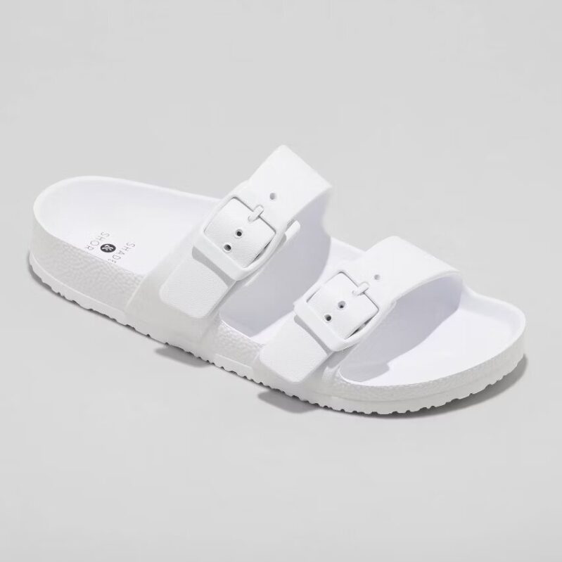 Neida EVA Two Band Footbed Slide Sandals - Comfortable & Easy-to-Clean Summer Sandals