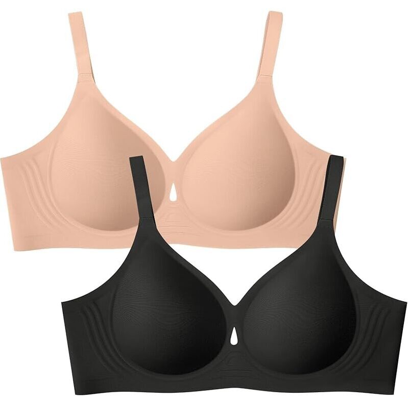 LetsJoli Women's No Underwire Jelly Seamless Push Up Bras - Comfortable and Breathable