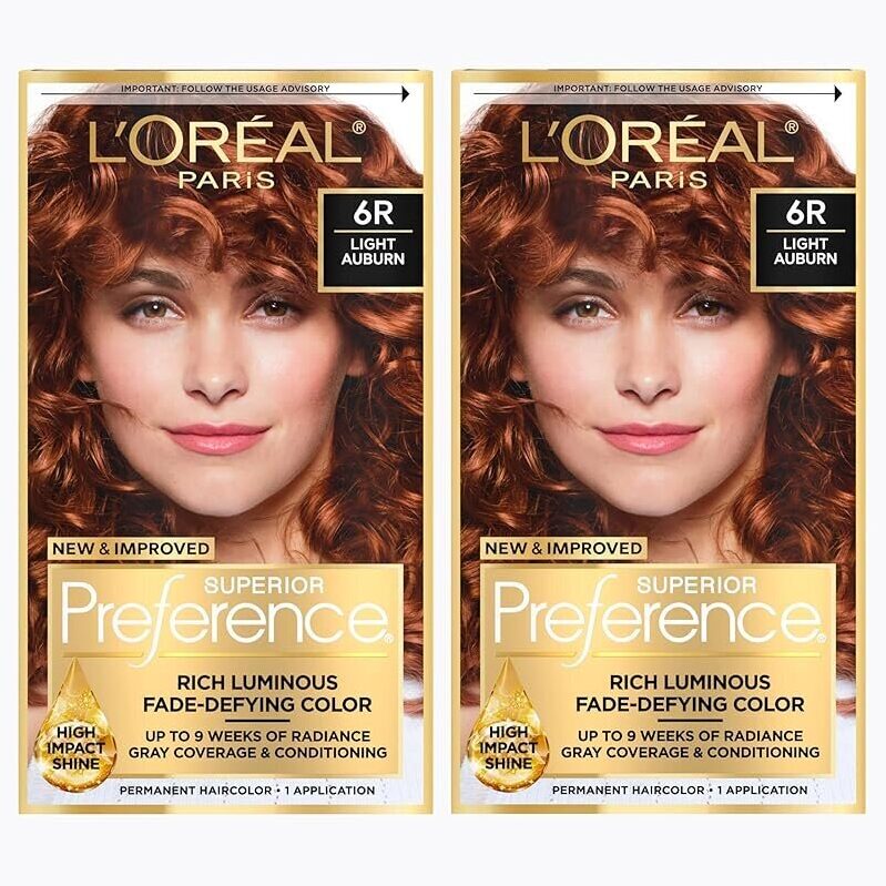 L'Oreal Paris Superior Preference Luminous Fade-Defying Hair Color, 2pk