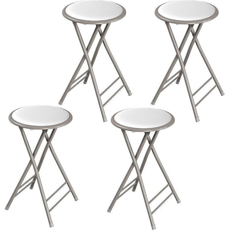 Compact Folding Stools Set of 4 - Ideal for Small Spaces