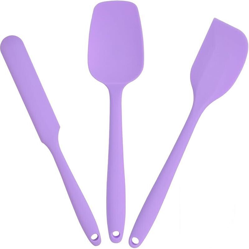 3-Pack Silicone Heat Resistant Spatulas - Premium Kitchen Tools