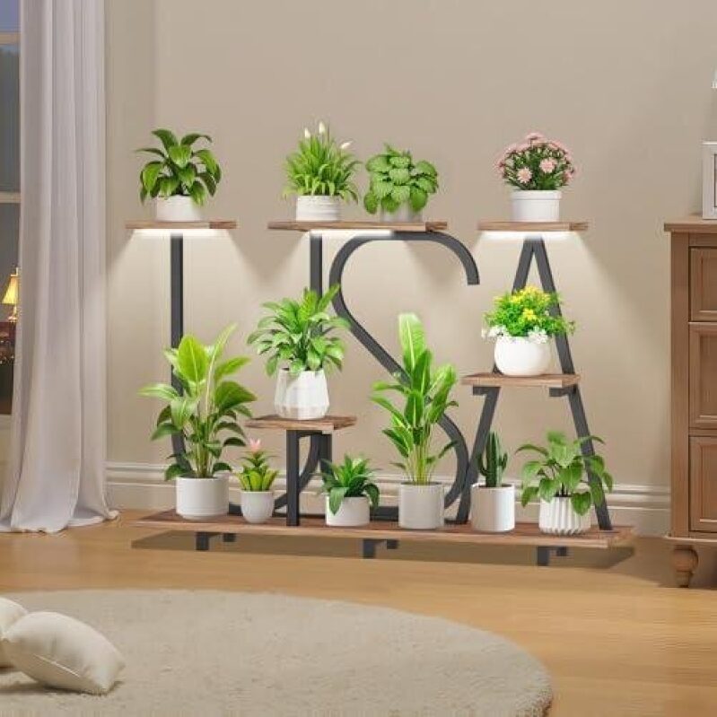Sleek 32-Inch Metal Plant Stand with 6 Levels - 30% OFF