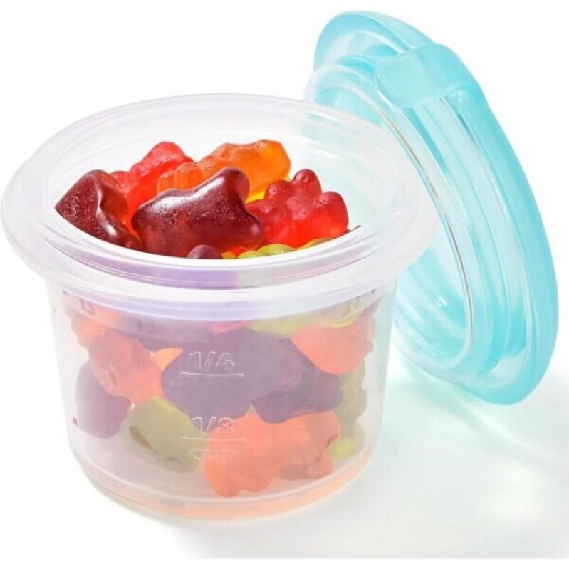 2 oz Silicone Food Container with Airtight Lid - Ideal for Snacks and Storage
