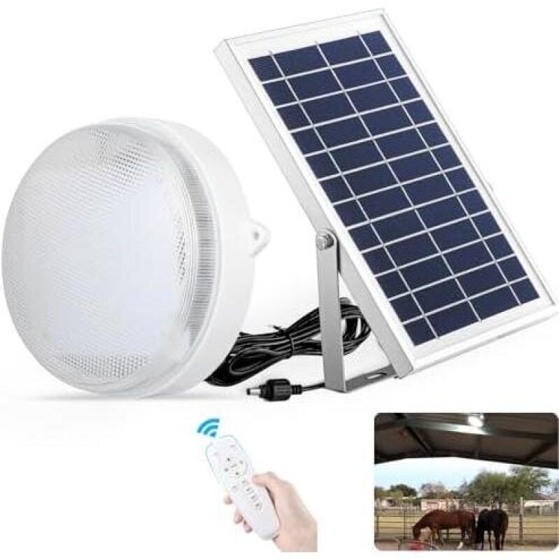 Powerful Indoor Solar Lamp with Remote - 1000 Lumens, Cold and Warm Light