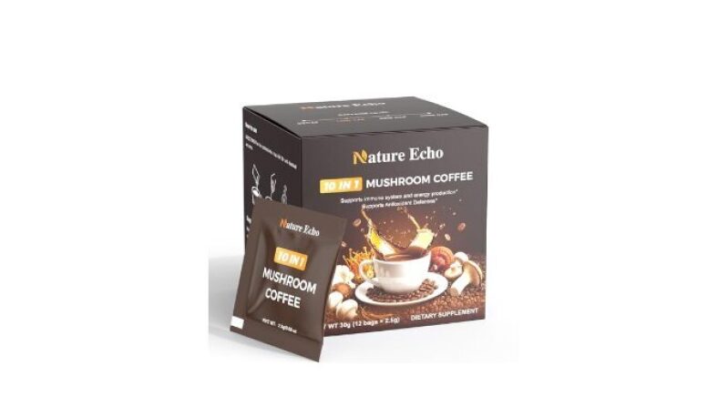 Nature Echo 10 in 1 Mushroom Coffee - Boost Focus & Immunity