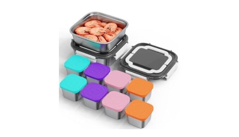 Snackle Box Containers, Stainless Steel 10-Pack