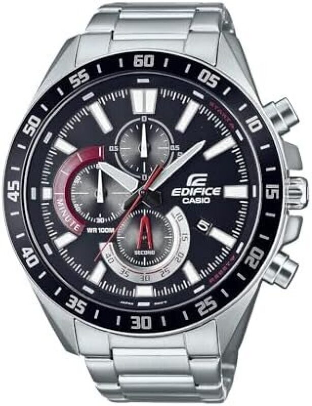 50mm Casio Edifice Chronograph Stainless Steel Watch - Sporty Style & Precision